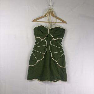 FARM Rio | Dresses | Farm Rio Lime Green Monstera Halter Neckline Midi Dress  Size Size Large | Poshmark
